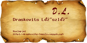 Draskovits László névjegykártya