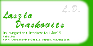 laszlo draskovits business card
